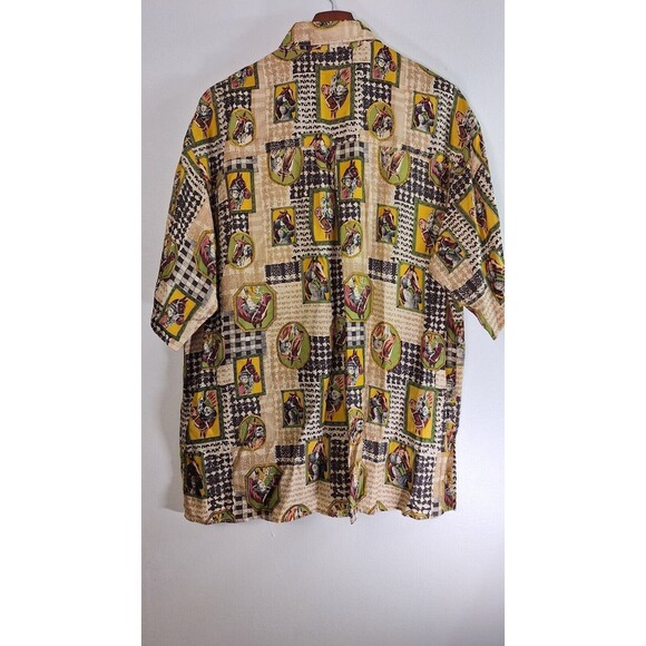 Vtg Adult Rare TED LAPIDUS PARIS Silk Equestrian Button Front Sz Large Cowboy - Picture 2 of 9